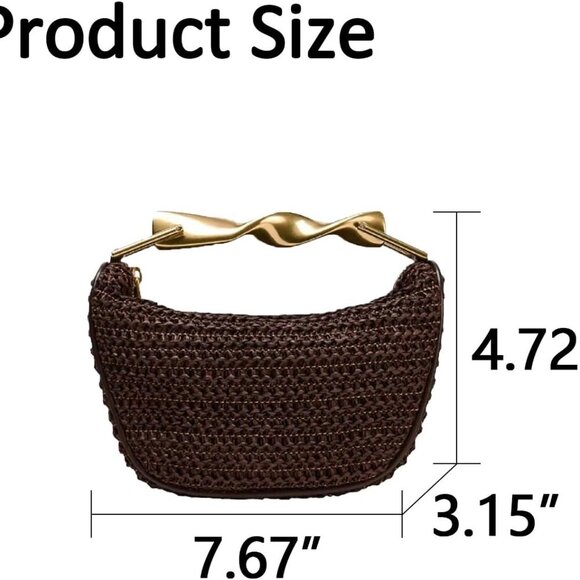 Lightweight Woven Straw Handbag with Adjustable Straps - Elegant Summer Style - Picture 7 of 7
